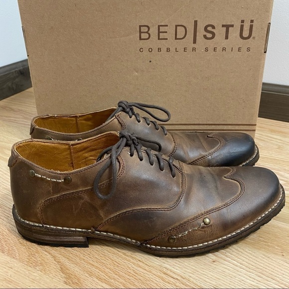 Bed Stu Brown Ponteggio Oxfords Sz 9 Leather Men’s - Picture 1 of 10